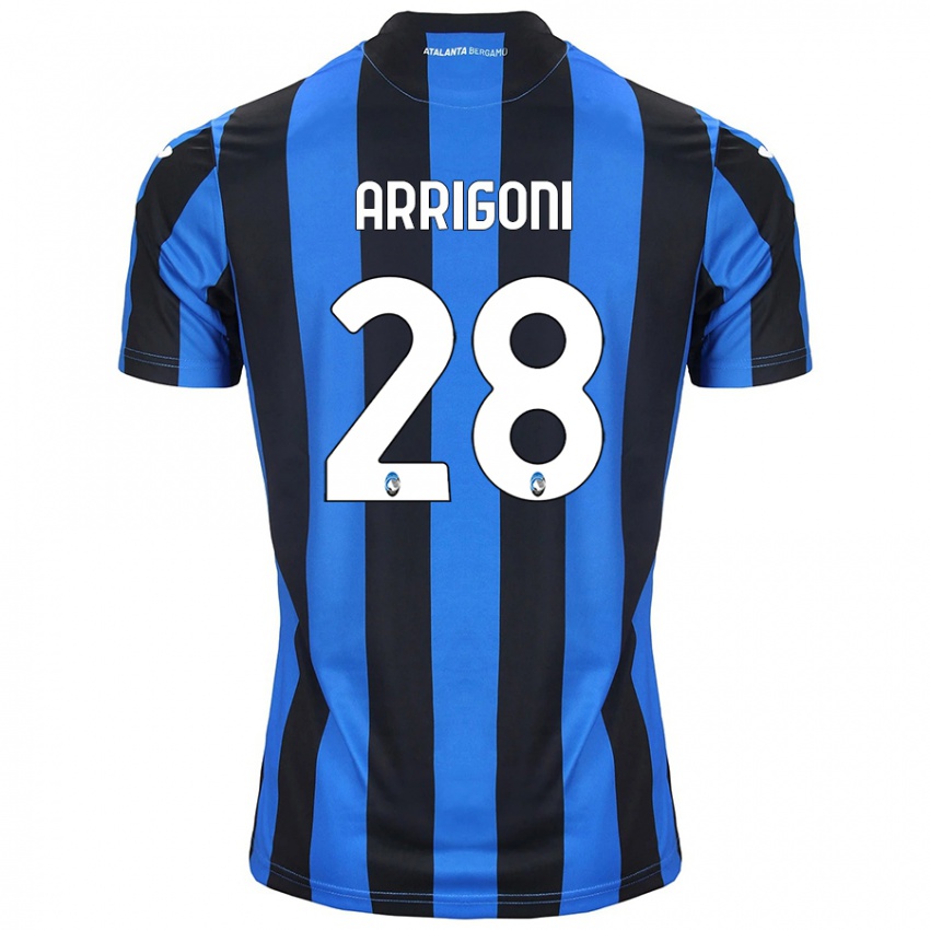 Criança Camisola Mattia Arrigoni #28 Azul Preto Principal 2024/25 Camisa Brasil