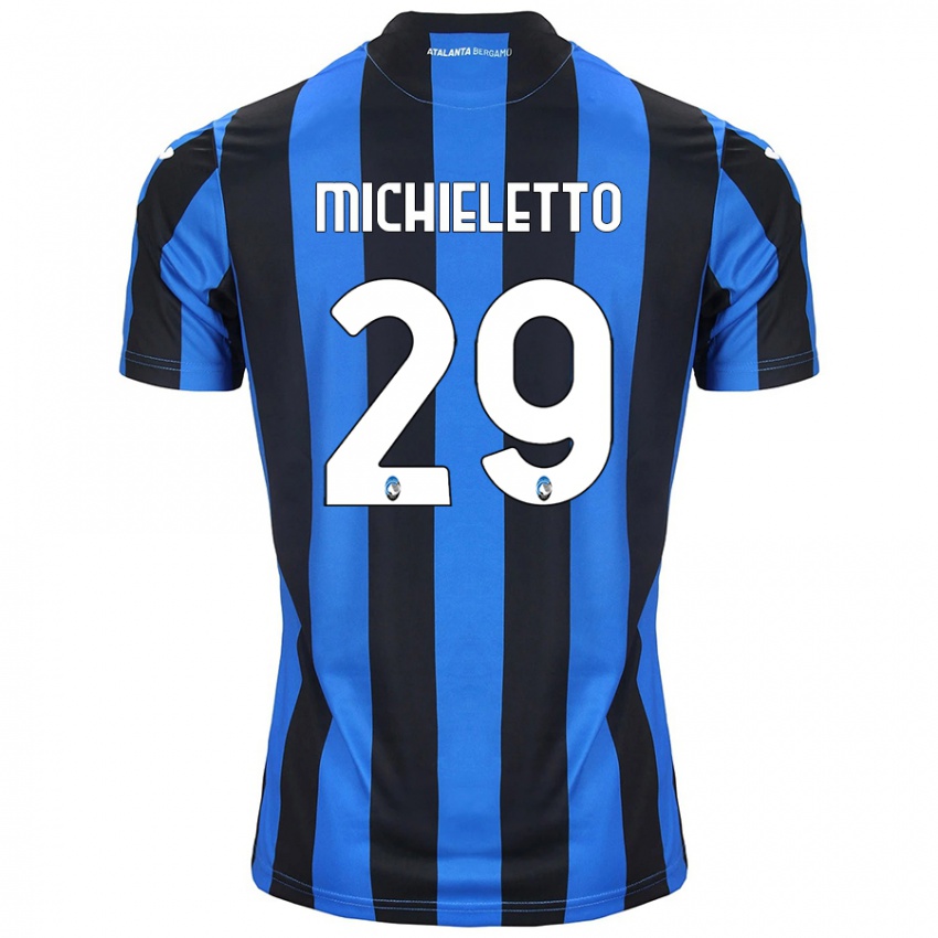 Criança Camisola Andrea Michieletto #29 Azul Preto Principal 2024/25 Camisa Brasil