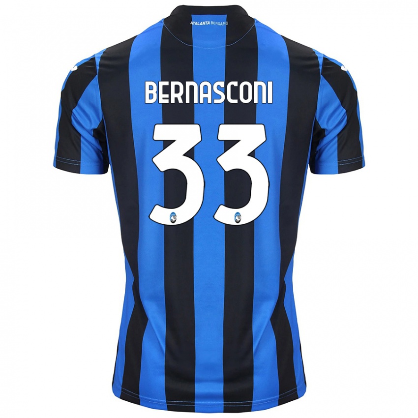 Criança Camisola Lorenzo Bernasconi #33 Azul Preto Principal 2024/25 Camisa Brasil