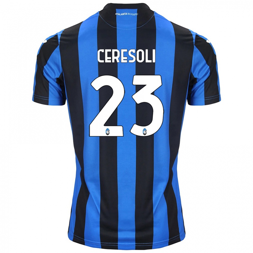 Criança Camisola Andrea Ceresoli #23 Azul Preto Principal 2024/25 Camisa Brasil