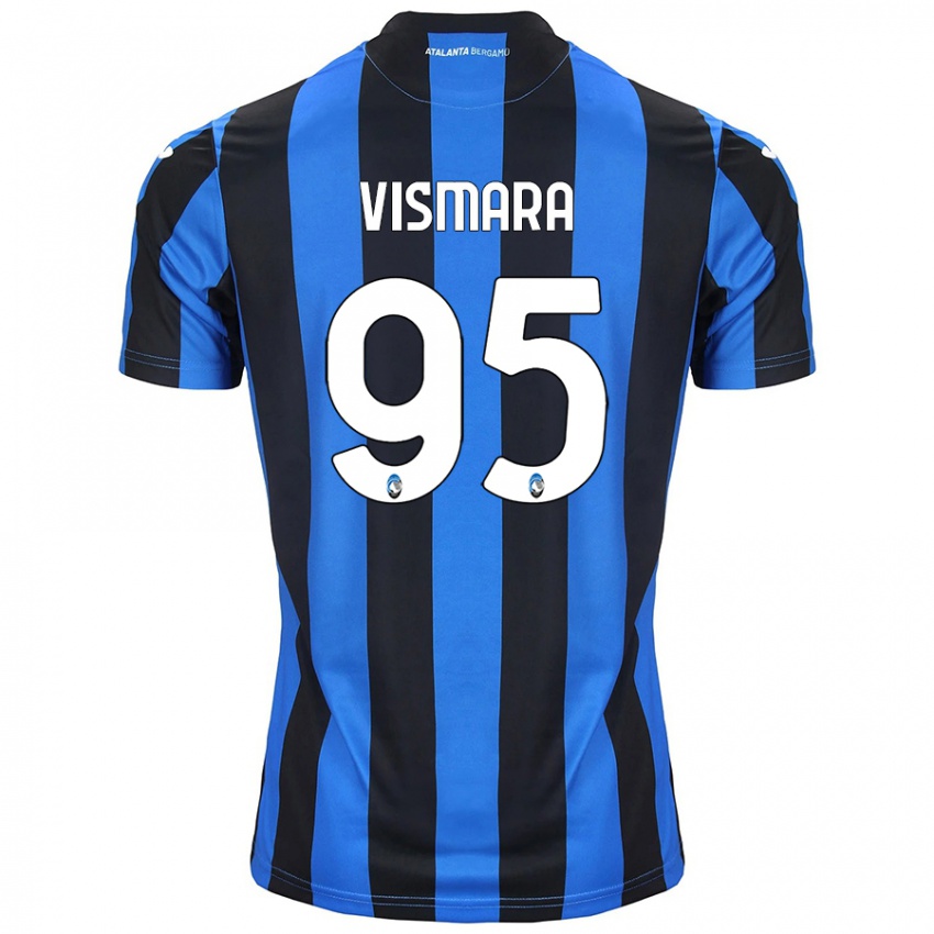 Criança Camisola Paolo Vismara #95 Azul Preto Principal 2024/25 Camisa Brasil