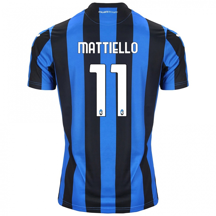 Criança Camisola Federico Mattiello #11 Azul Preto Principal 2024/25 Camisa Brasil