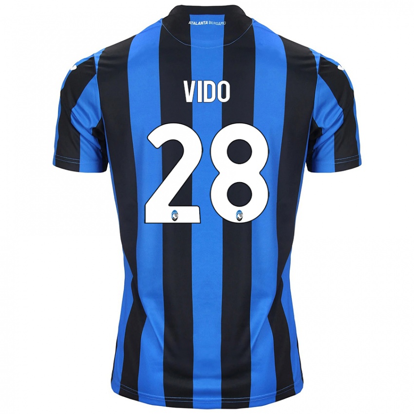 Criança Camisola Luca Vido #28 Azul Preto Principal 2024/25 Camisa Brasil