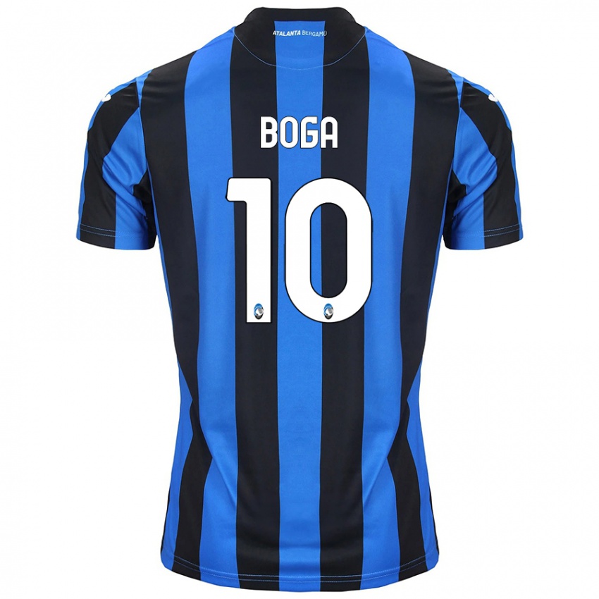 Criança Camisola Jeremie Boga #10 Azul Preto Principal 2024/25 Camisa Brasil