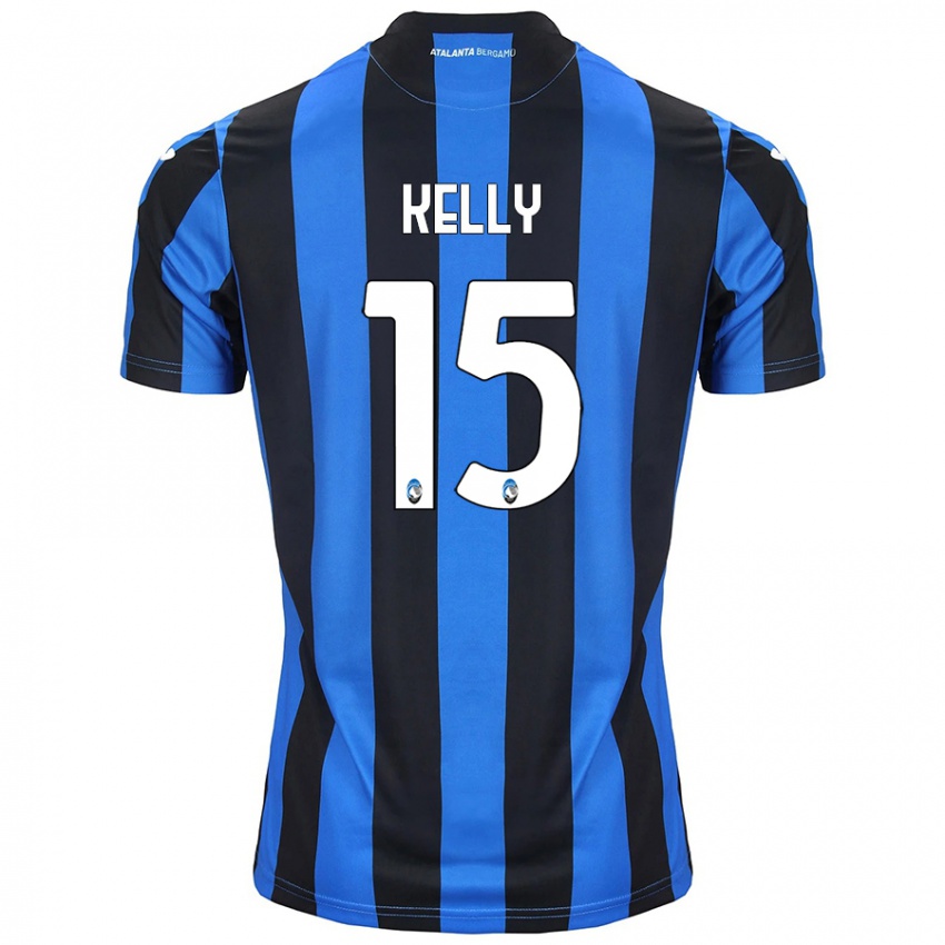 Criança Camisola Maegan Kelly #15 Azul Preto Principal 2024/25 Camisa Brasil