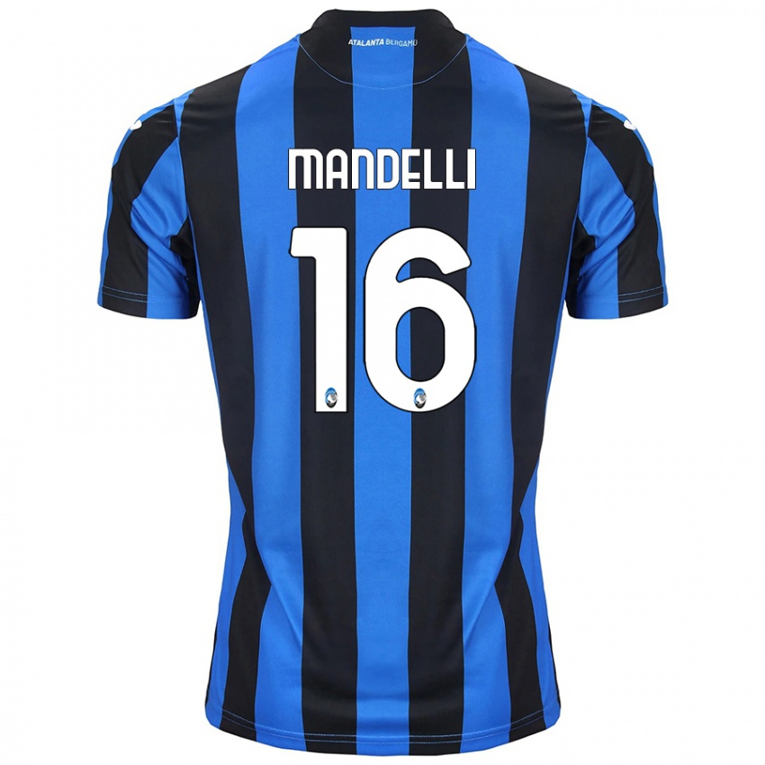 Criança Camisola Giulia Mandelli #16 Azul Preto Principal 2024/25 Camisa Brasil