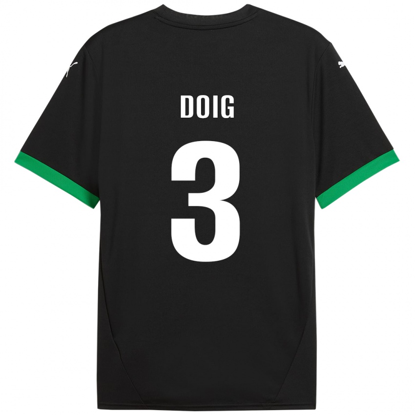 Criança Camisola Josh Doig #3 Preto Verde Escuro Principal 2024/25 Camisa Brasil