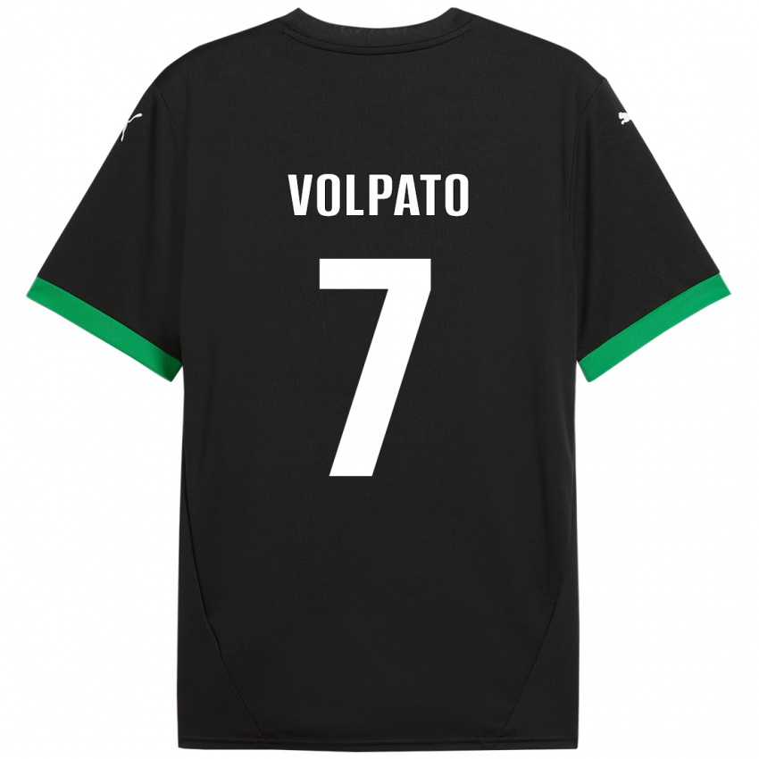 Criança Camisola Cristian Volpato #7 Preto Verde Escuro Principal 2024/25 Camisa Brasil