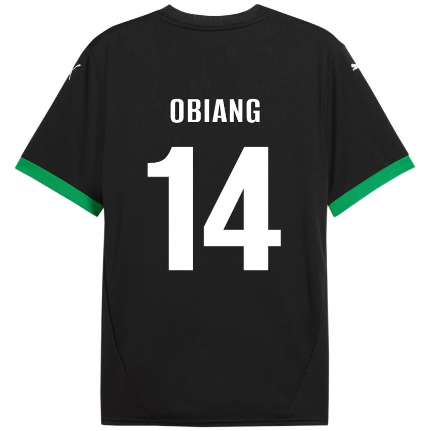 Criança Camisola Pedro Obiang #14 Preto Verde Escuro Principal 2024/25 Camisa Brasil