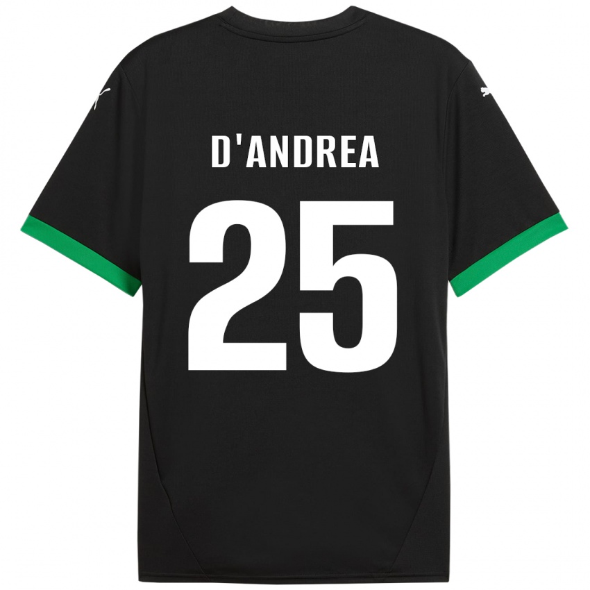 Criança Camisola Luca D'andrea #25 Preto Verde Escuro Principal 2024/25 Camisa Brasil