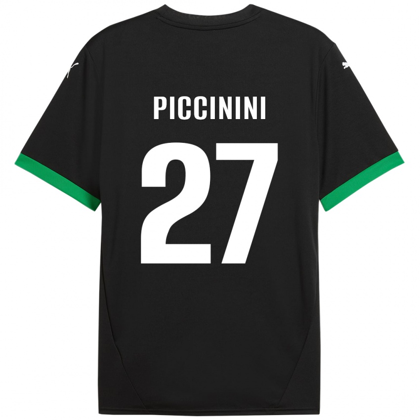 Criança Camisola Stefano Piccinini #27 Preto Verde Escuro Principal 2024/25 Camisa Brasil