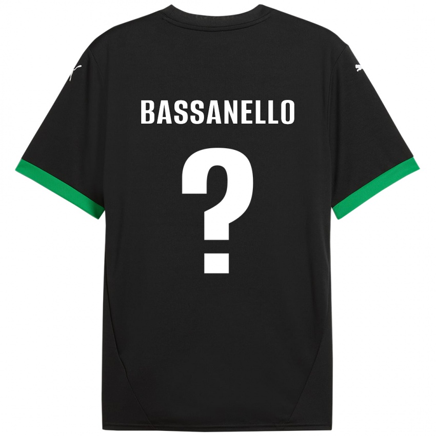 Criança Camisola Davide Bassanello #0 Preto Verde Escuro Principal 2024/25 Camisa Brasil