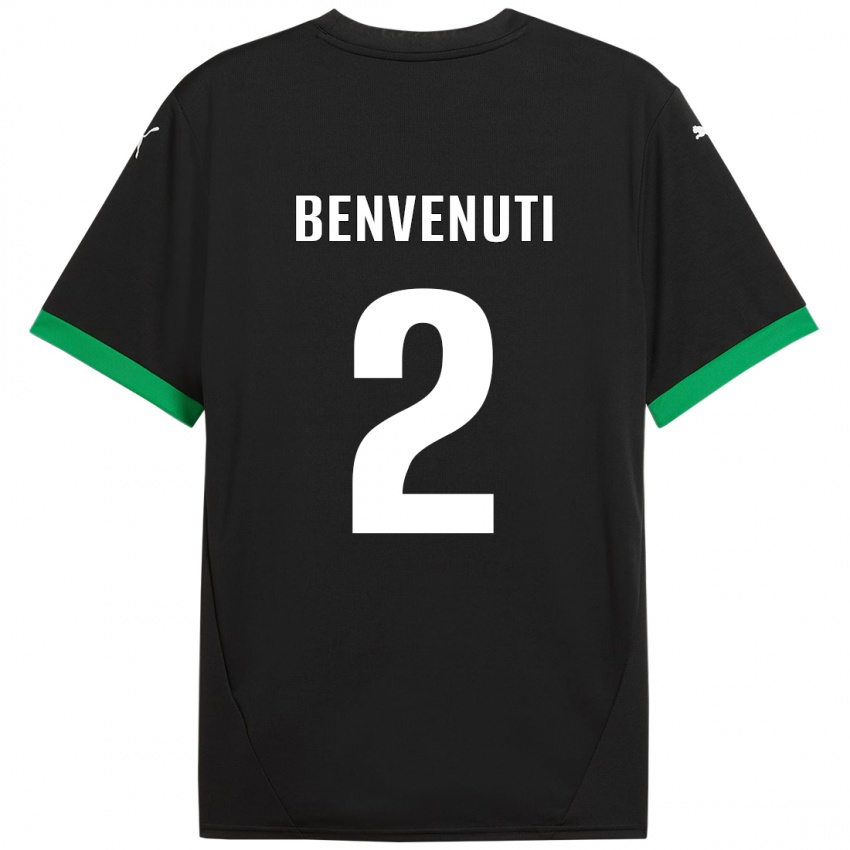 Criança Camisola Giacomo Benvenuti #2 Preto Verde Escuro Principal 2024/25 Camisa Brasil