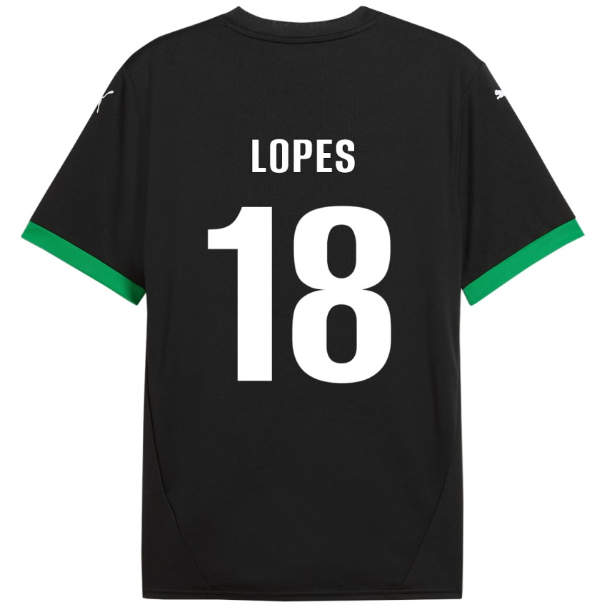 Criança Camisola Emerick Lopes #18 Preto Verde Escuro Principal 2024/25 Camisa Brasil