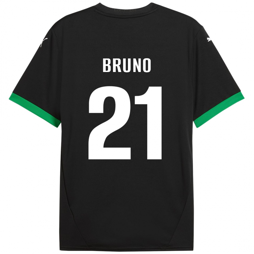 Criança Camisola Kevin Bruno #21 Preto Verde Escuro Principal 2024/25 Camisa Brasil