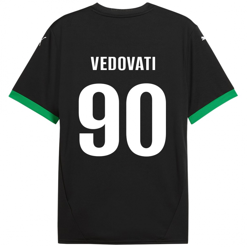 Criança Camisola Gabriele Vedovati #90 Preto Verde Escuro Principal 2024/25 Camisa Brasil