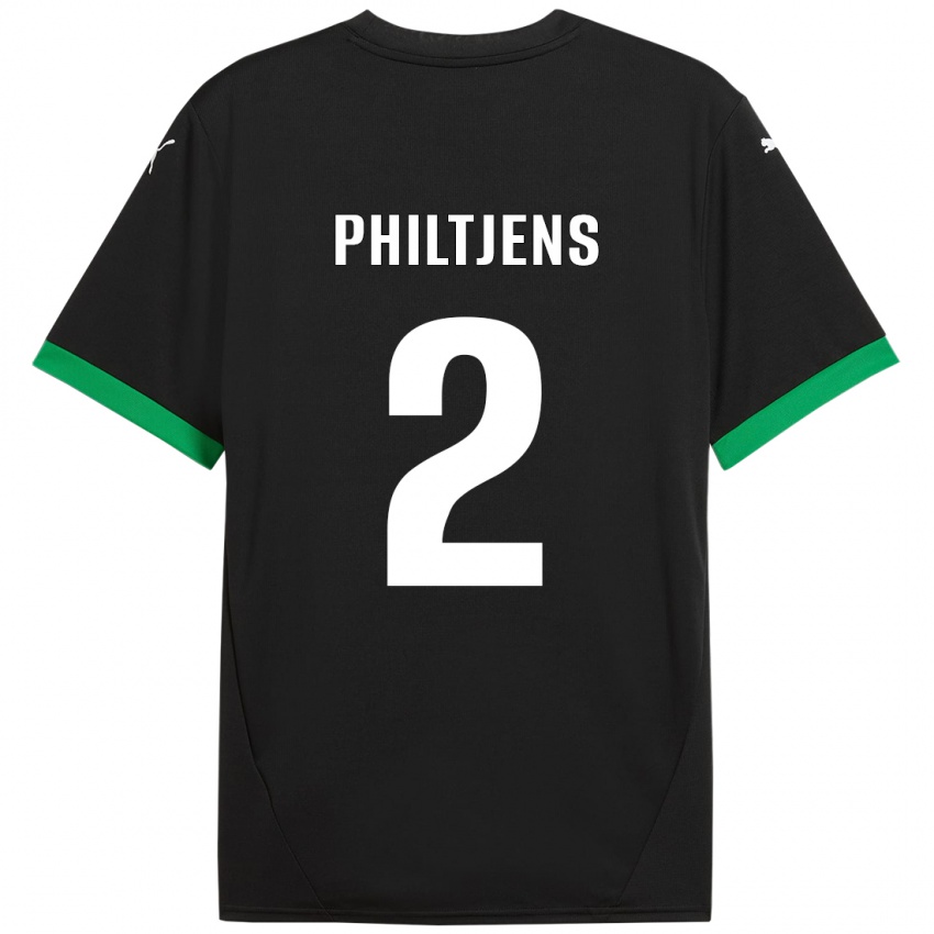 Criança Camisola Davina Philtjens #2 Preto Verde Escuro Principal 2024/25 Camisa Brasil