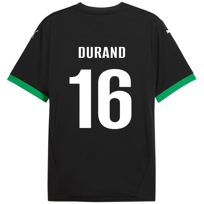 Criança Camisola Solène Durand #16 Preto Verde Escuro Principal 2024/25 Camisa Brasil