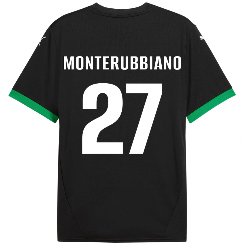 Criança Camisola Valeria Monterubbiano #27 Preto Verde Escuro Principal 2024/25 Camisa Brasil