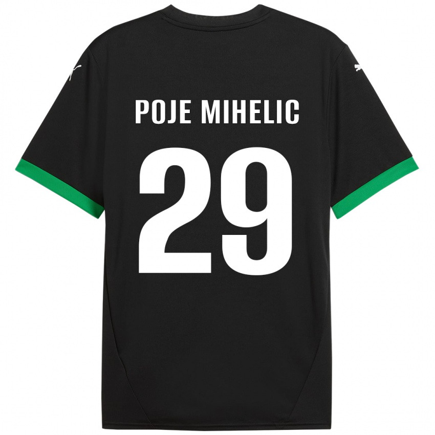 Criança Camisola Naja Poje Mihelič #29 Preto Verde Escuro Principal 2024/25 Camisa Brasil