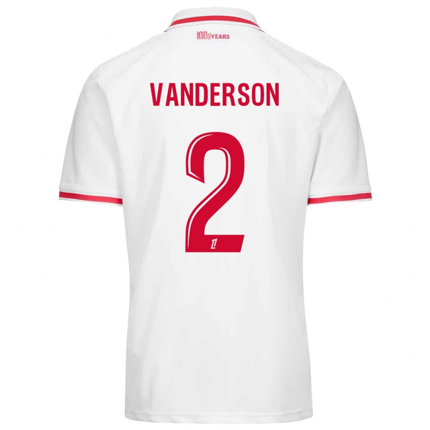 Criança Camisola Vanderson #2 Vermelho Branco Principal 2024/25 Camisa Brasil