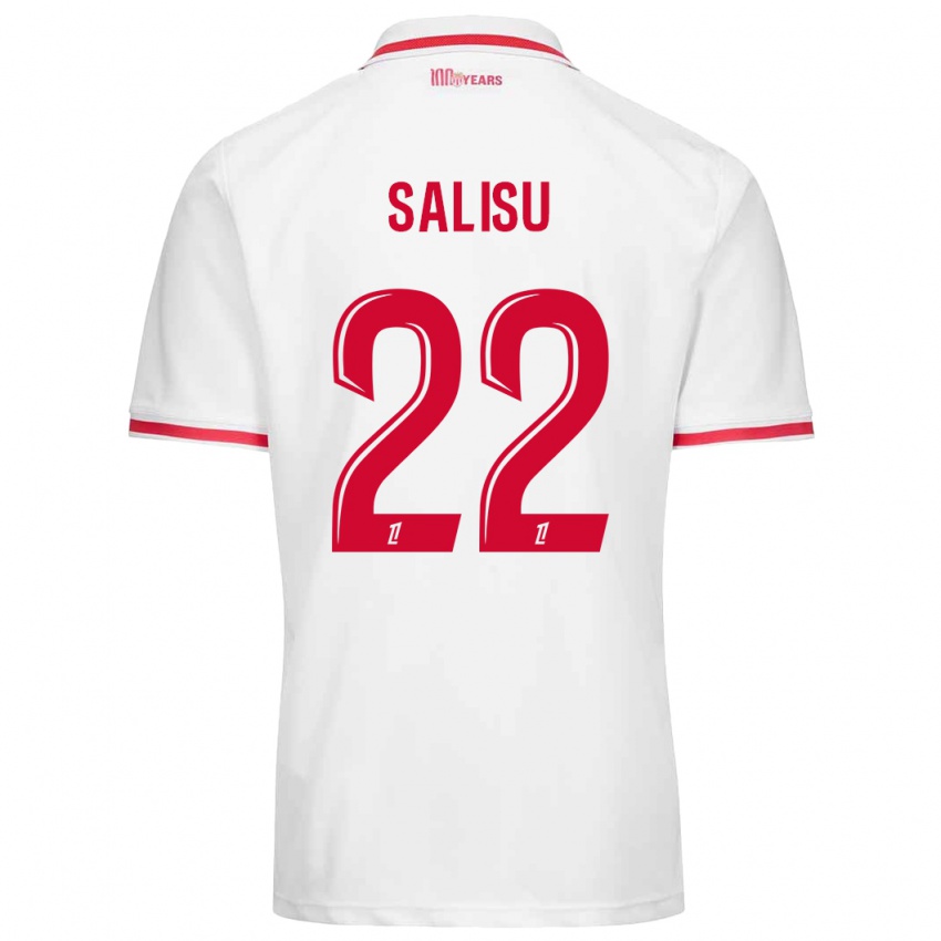 Criança Camisola Mohammed Salisu #22 Vermelho Branco Principal 2024/25 Camisa Brasil