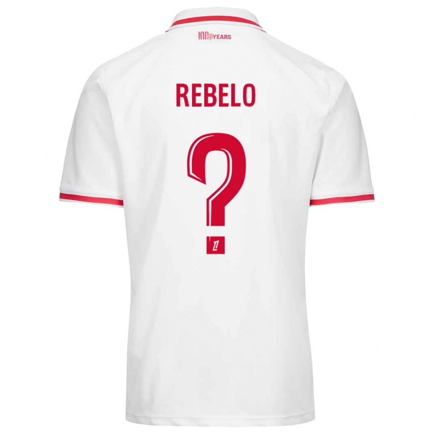 Criança Camisola Tiago Rebelo #0 Vermelho Branco Principal 2024/25 Camisa Brasil