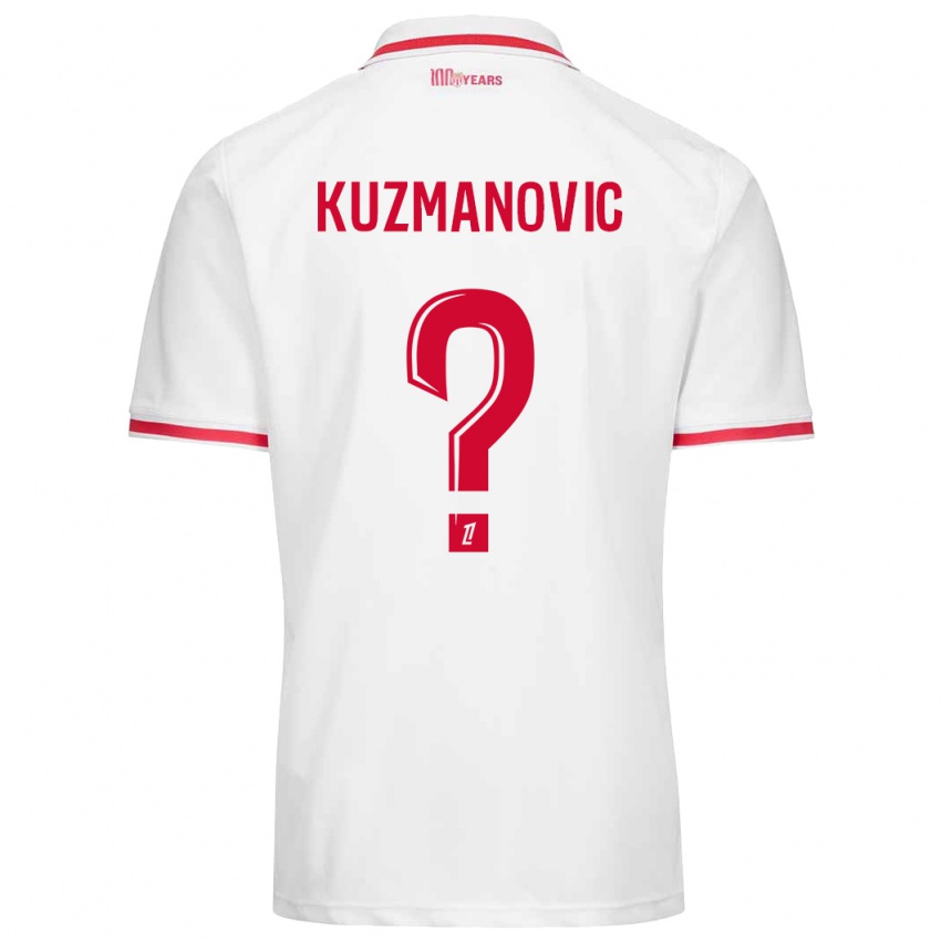 Criança Camisola Dejan Kuzmanovic #0 Vermelho Branco Principal 2024/25 Camisa Brasil