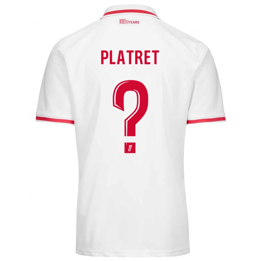 Criança Camisola Aurélien Platret #0 Vermelho Branco Principal 2024/25 Camisa Brasil