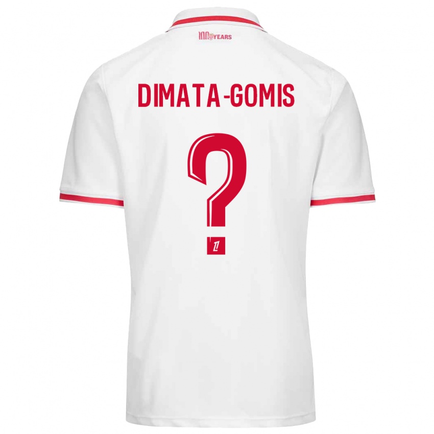 Criança Camisola Kamron Dimata-Gomis #0 Vermelho Branco Principal 2024/25 Camisa Brasil