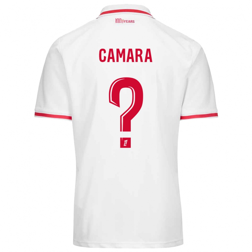 Criança Camisola Ladji Camara #0 Vermelho Branco Principal 2024/25 Camisa Brasil