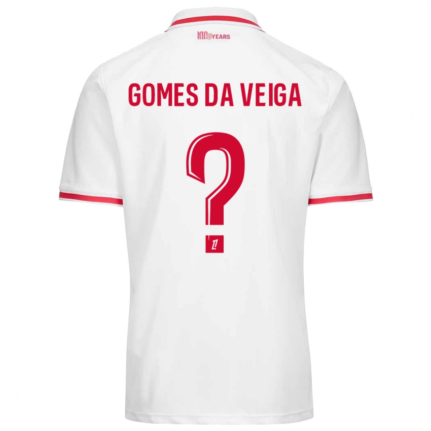 Criança Camisola Melvin Gomes Da Veiga #0 Vermelho Branco Principal 2024/25 Camisa Brasil