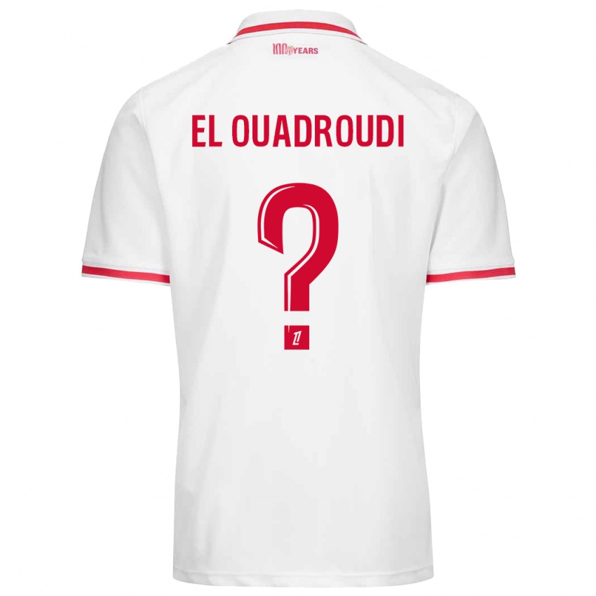 Criança Camisola Imrane El Ouadroudi #0 Vermelho Branco Principal 2024/25 Camisa Brasil