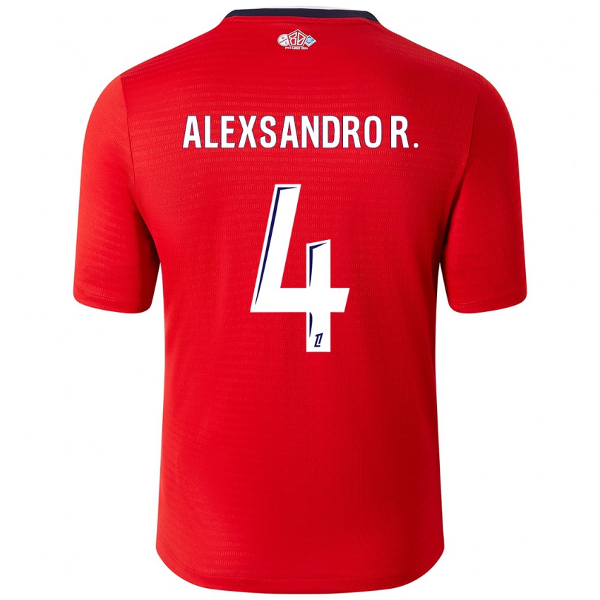 Criança Camisola Alexsandro #4 Branco Vermelho Principal 2024/25 Camisa Brasil