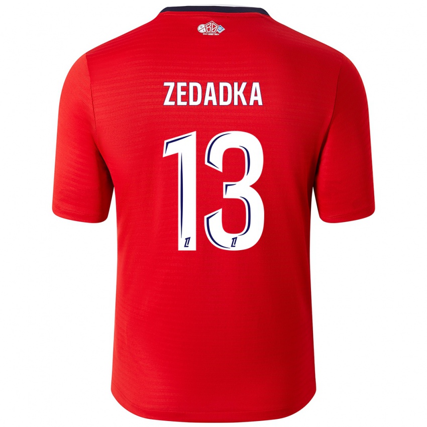 Criança Camisola Akim Zedadka #13 Branco Vermelho Principal 2024/25 Camisa Brasil