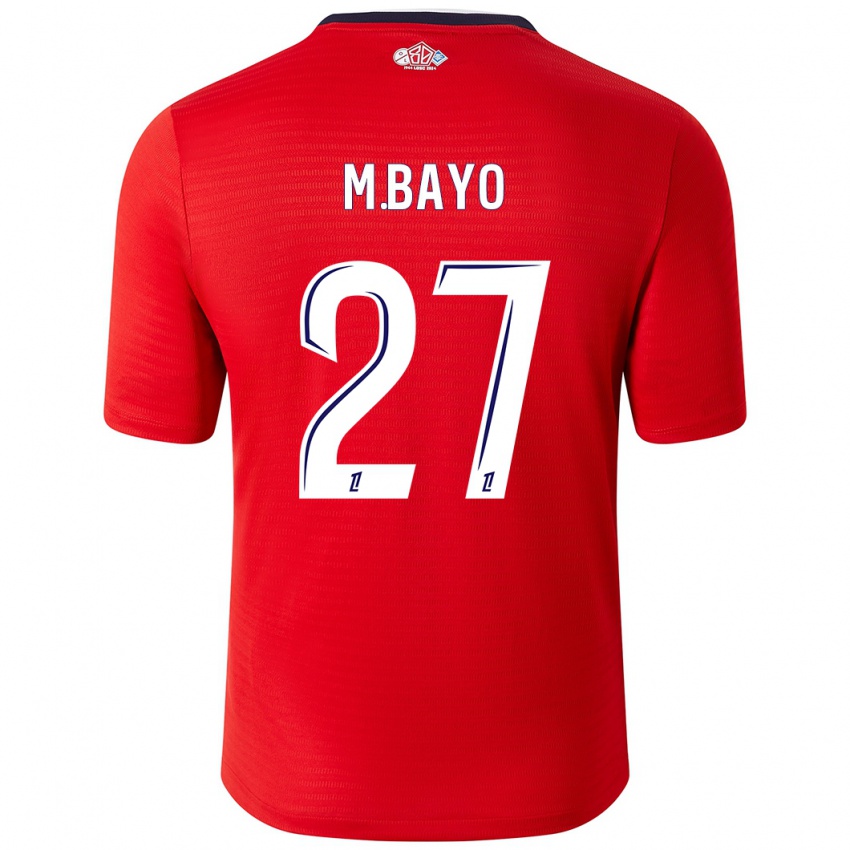 Criança Camisola Mohamed Bayo #27 Branco Vermelho Principal 2024/25 Camisa Brasil