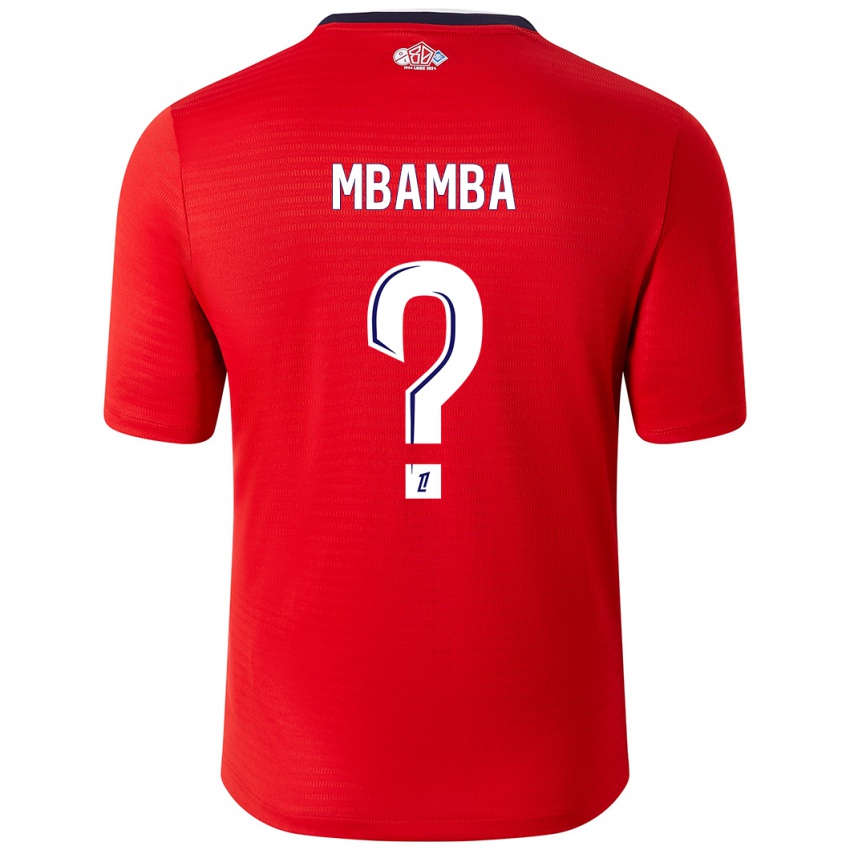 Criança Camisola Lucas Mbamba #0 Branco Vermelho Principal 2024/25 Camisa Brasil