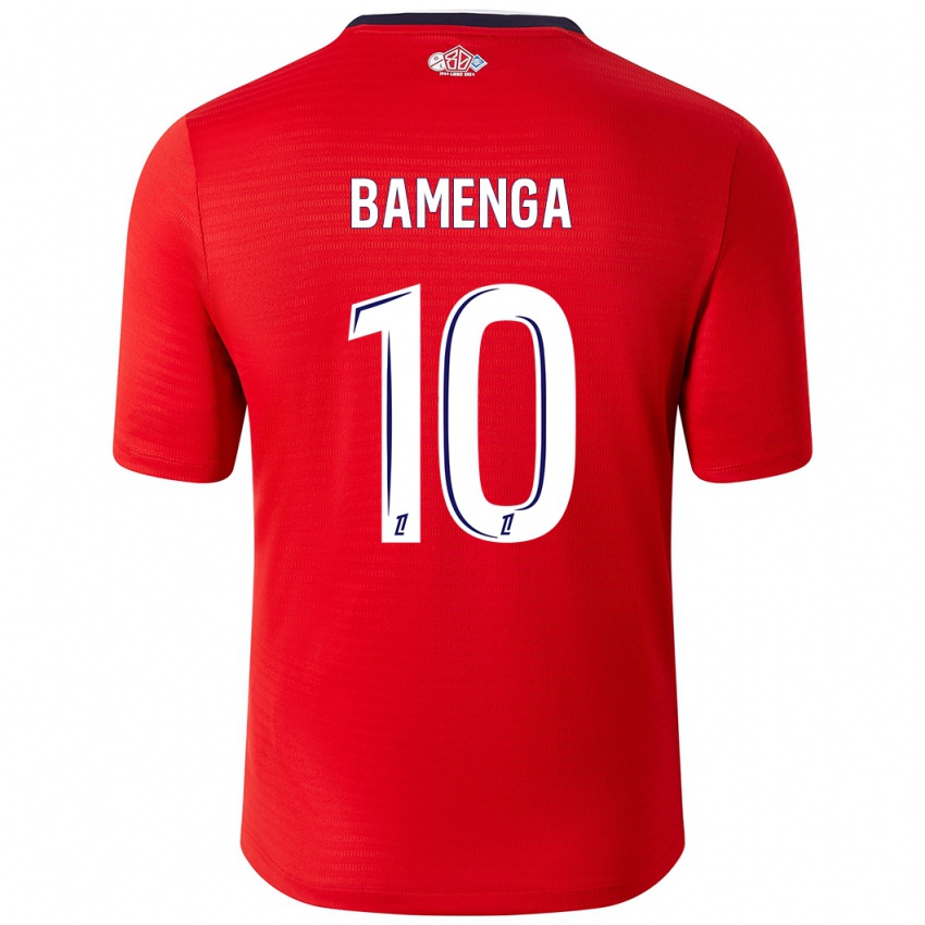 Criança Camisola Naomie Bamenga #10 Branco Vermelho Principal 2024/25 Camisa Brasil