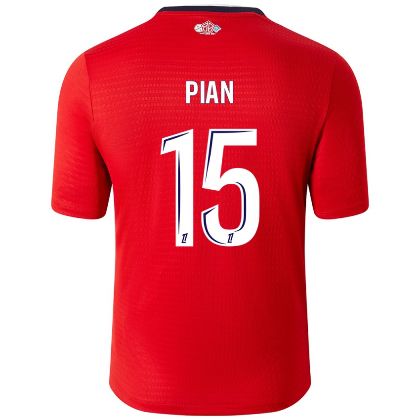 Criança Camisola Julie Pian #15 Branco Vermelho Principal 2024/25 Camisa Brasil