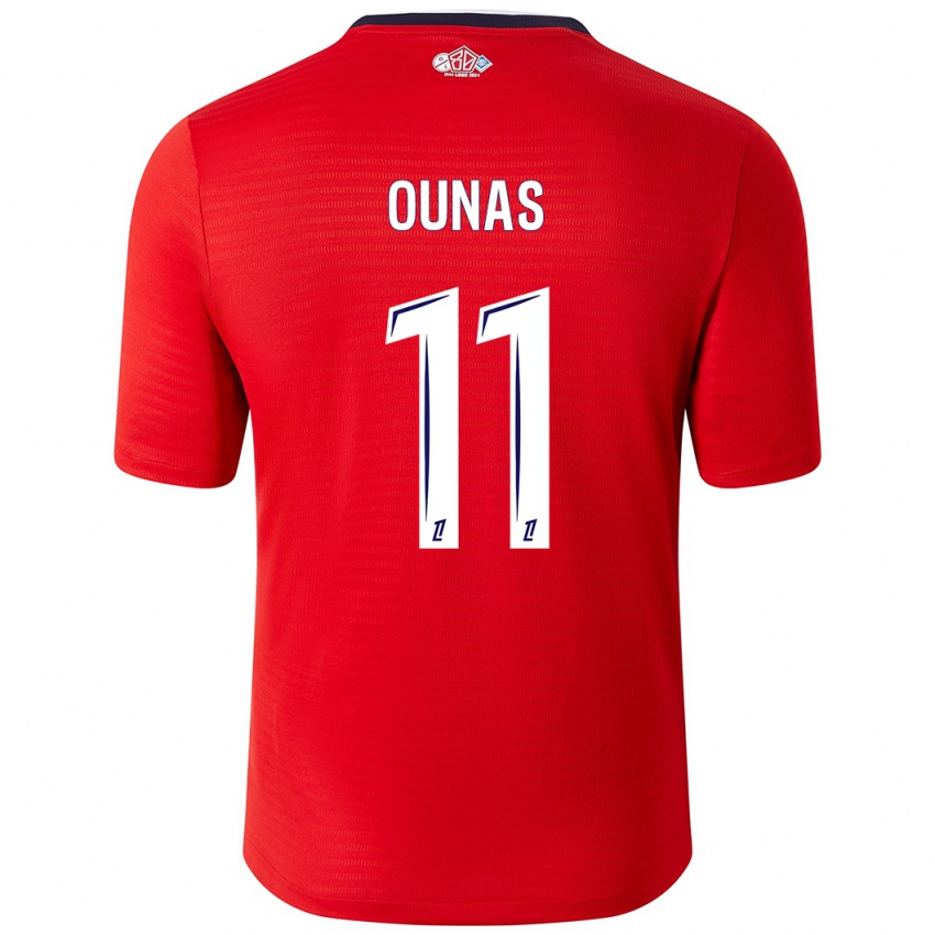 Criança Camisola Adam Ounas #11 Branco Vermelho Principal 2024/25 Camisa Brasil