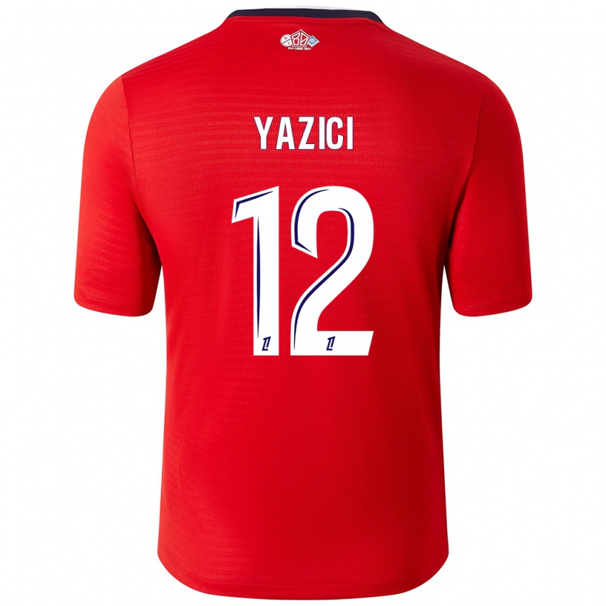 Criança Camisola Yusuf Yazici #12 Branco Vermelho Principal 2024/25 Camisa Brasil