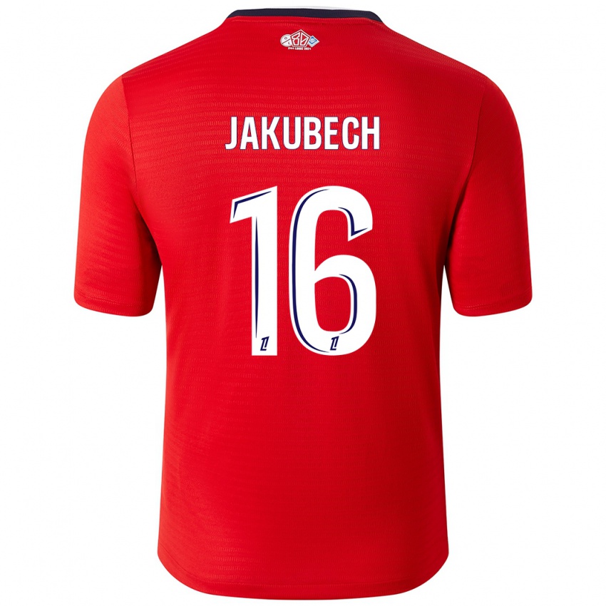 Criança Camisola Adam Jakubech #16 Branco Vermelho Principal 2024/25 Camisa Brasil