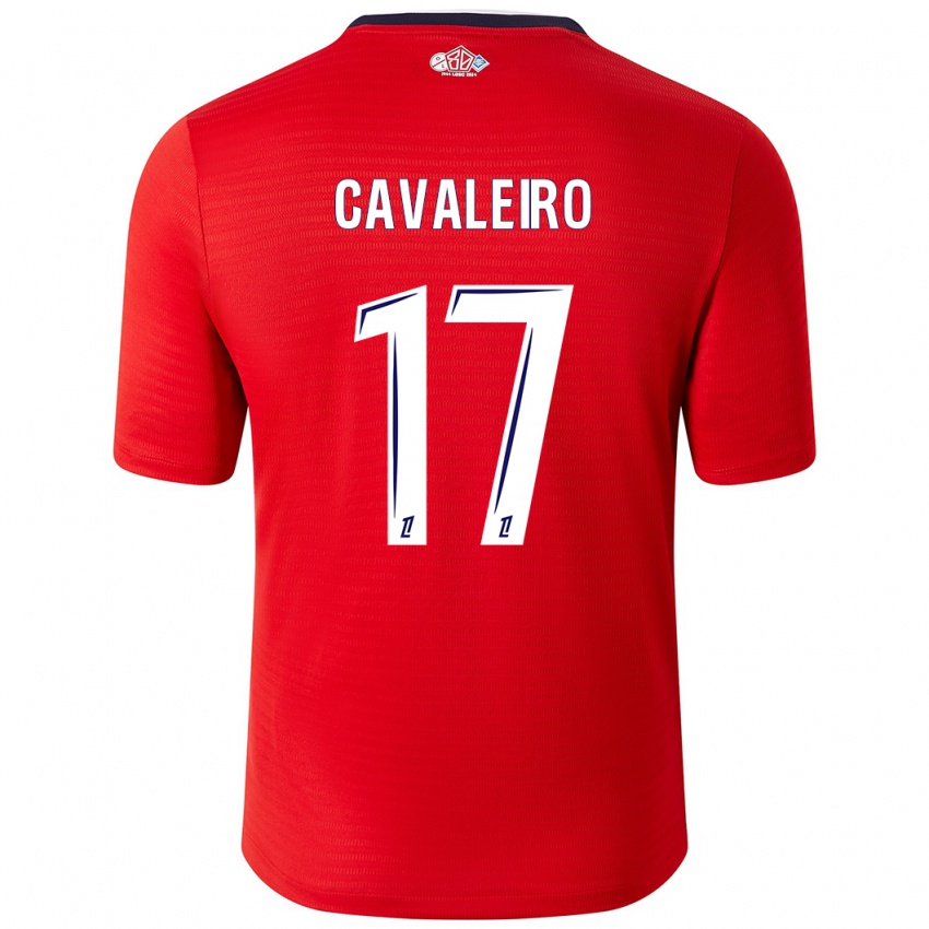 Criança Camisola Ivan Cavaleiro #17 Branco Vermelho Principal 2024/25 Camisa Brasil