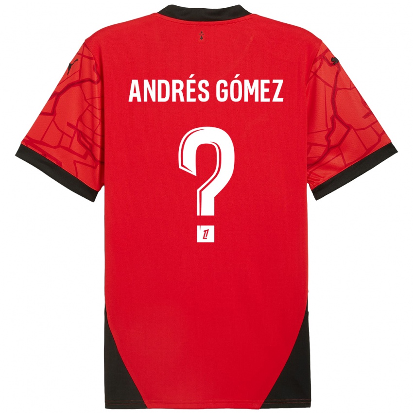 Criança Camisola Carlos Andrés Gómez #0 Vermelho Preto Principal 2024/25 Camisa Brasil