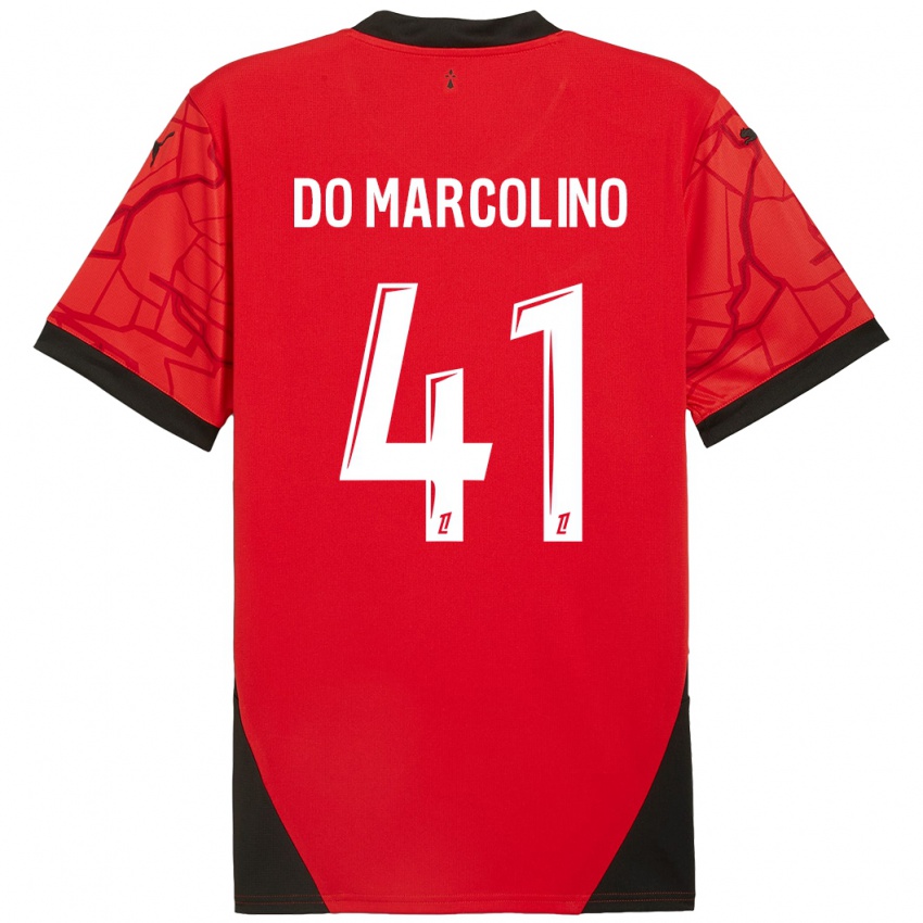 Criança Camisola Alan Do Marcolino #41 Vermelho Preto Principal 2024/25 Camisa Brasil