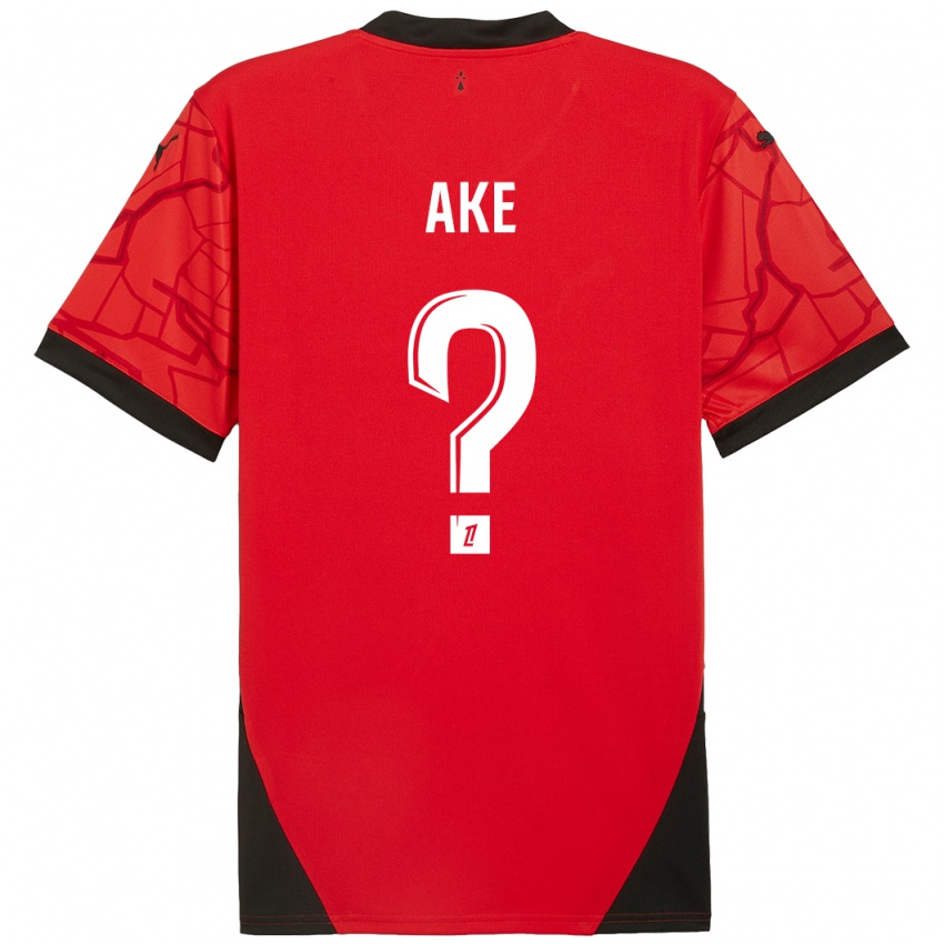 Criança Camisola Junior Ake #0 Vermelho Preto Principal 2024/25 Camisa Brasil