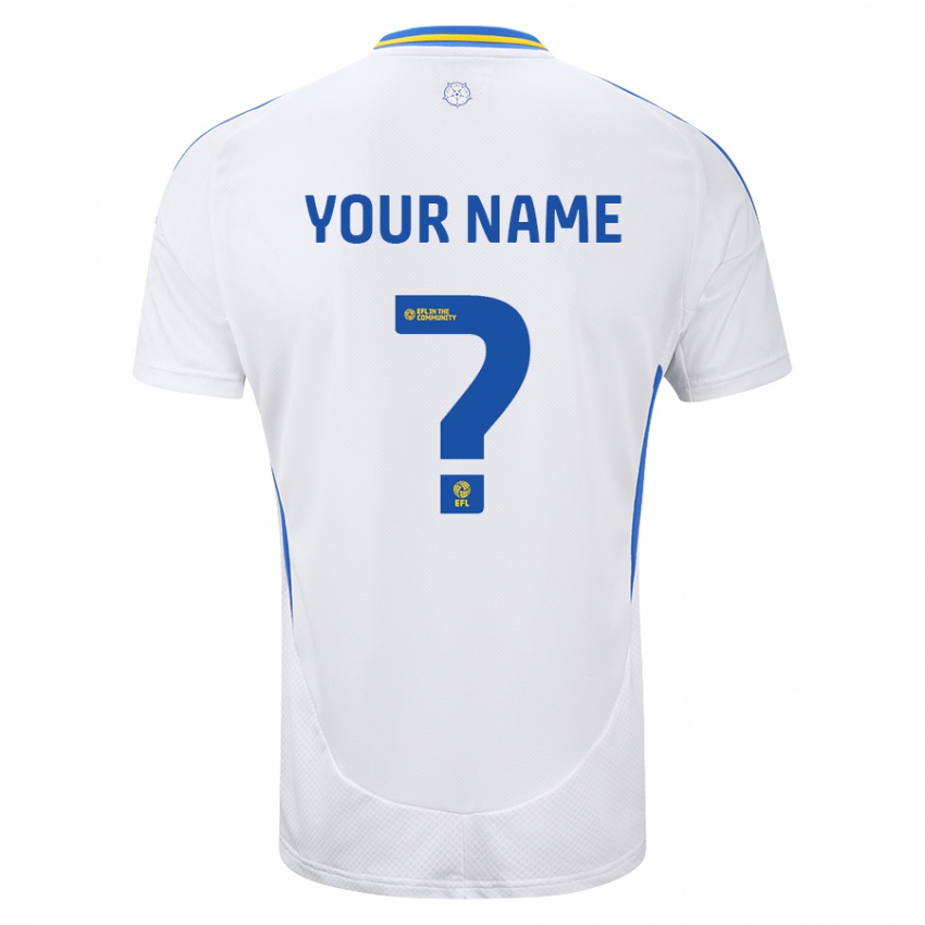 Criança Camisola Seu Nome #0 Azul Branco Principal 2024/25 Camisa Brasil