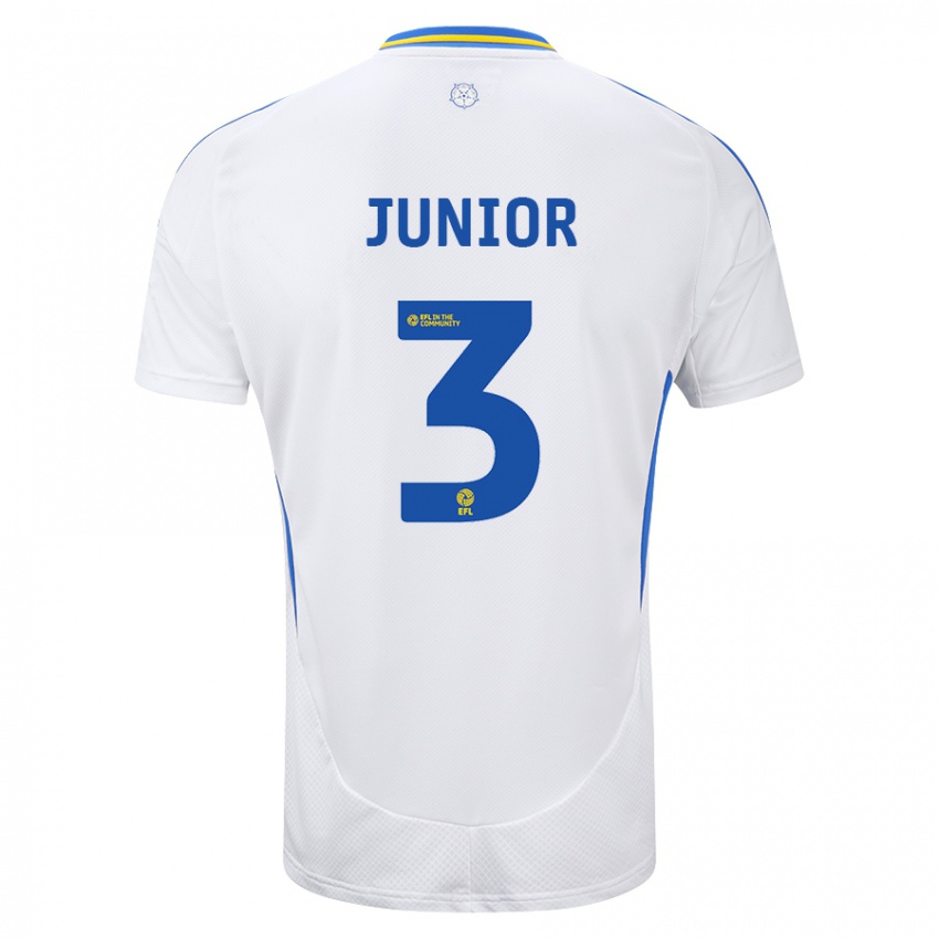 Criança Camisola Junior Firpo #3 Azul Branco Principal 2024/25 Camisa Brasil