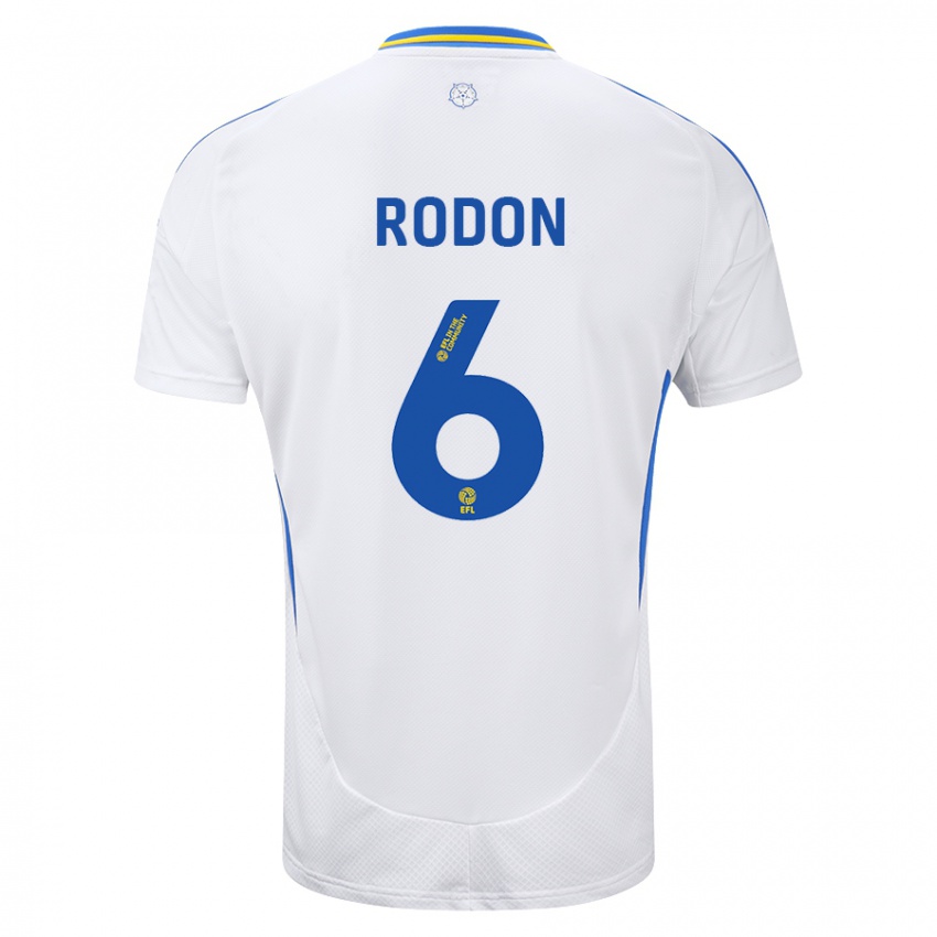 Criança Camisola Joe Rodon #6 Azul Branco Principal 2024/25 Camisa Brasil