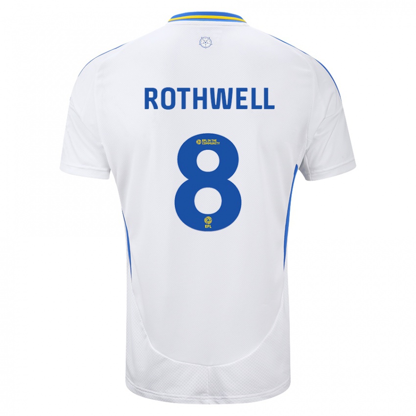 Criança Camisola Joe Rothwell #8 Azul Branco Principal 2024/25 Camisa Brasil